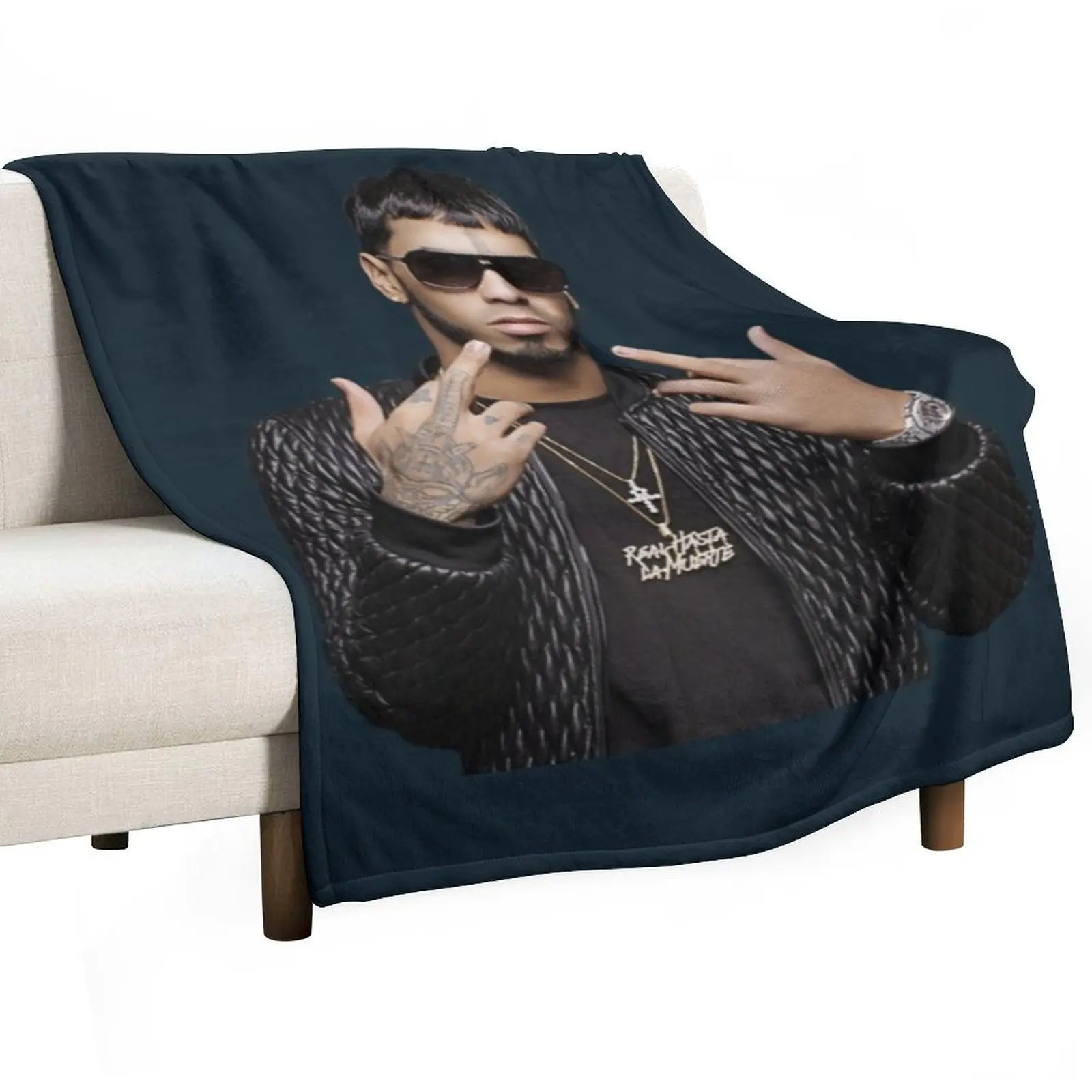 

Anuel AA Throw Blanket For Decorative Sofa Decorative Sofa Bed linens Soft Blankets