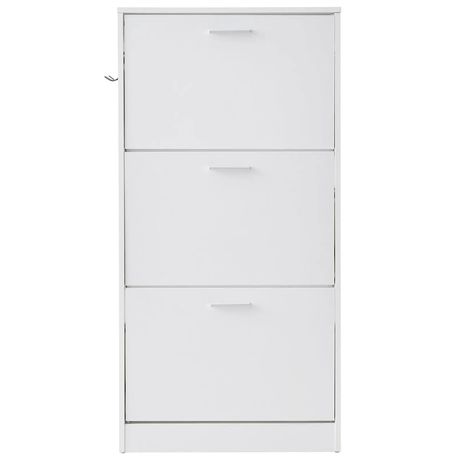 Shoe Cabinet with 3 Flip Drawers, Storage for Entryway, Free Standing Organizer Side Hooks Heels, Boots, Slippers in Hallway