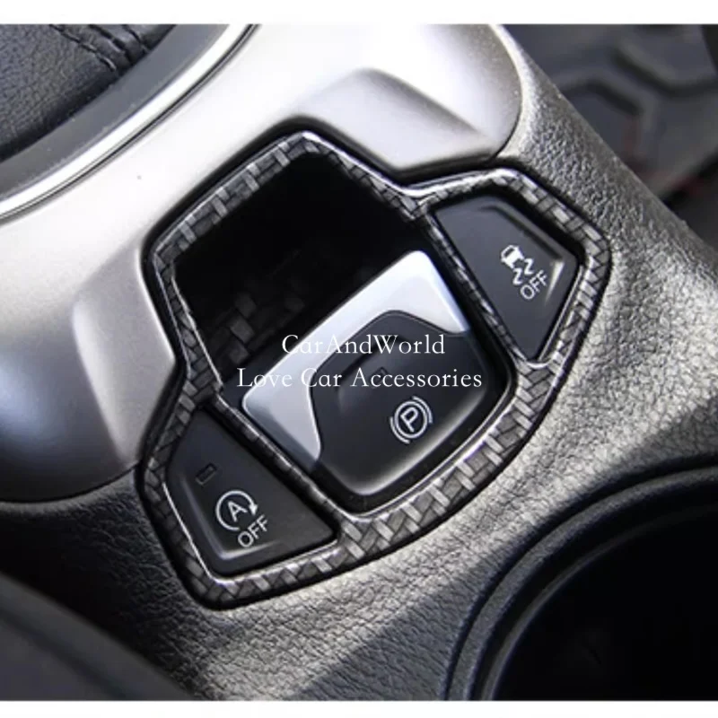Accessories Electronic hand brake box Cover For Jeep Compass 2017 2018 Interior handbrake Trims ABS Chrome Stickers Car Styling