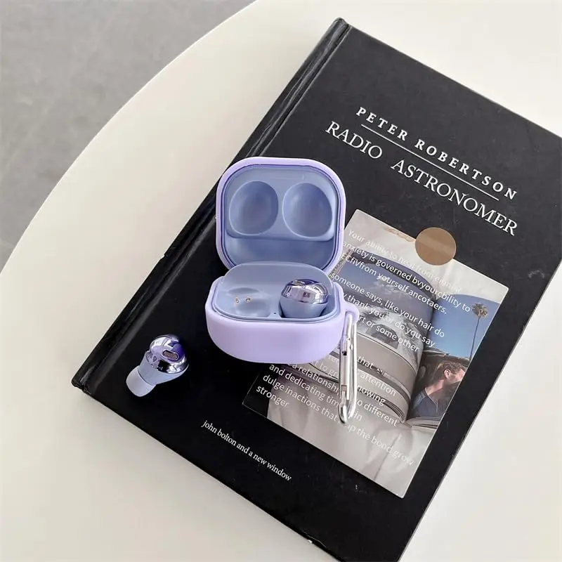 2024 جديد لسامسونج غالاكسي براعم FE/Buds2 Pro/Buds 2/Buds Pro/Buds لايف حافظة الكرتون غطاء سيليكون مع حافظات المفاتيح