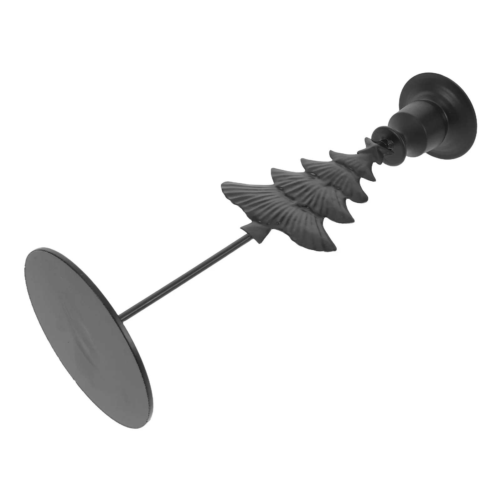 

Black Metal Christmas Tree Candlestick Holder Rustic Taper Stand Holiday Mantel Farmhouse Decor Christmas Holders