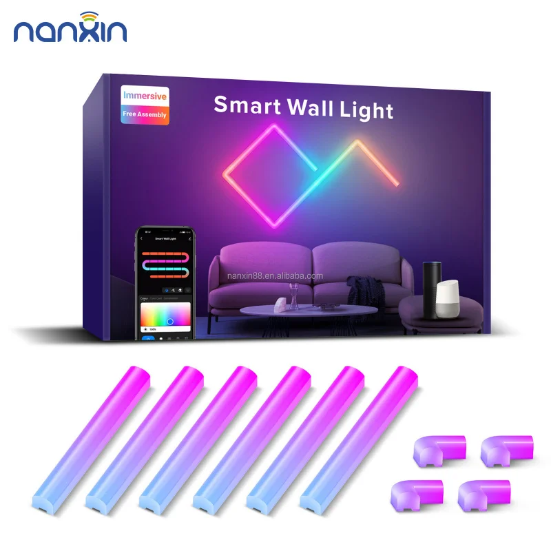 

BSCI Factory Wholesale Lights Decoration Home LED Smart Gaming Room RGB Glide Wall For Christmas