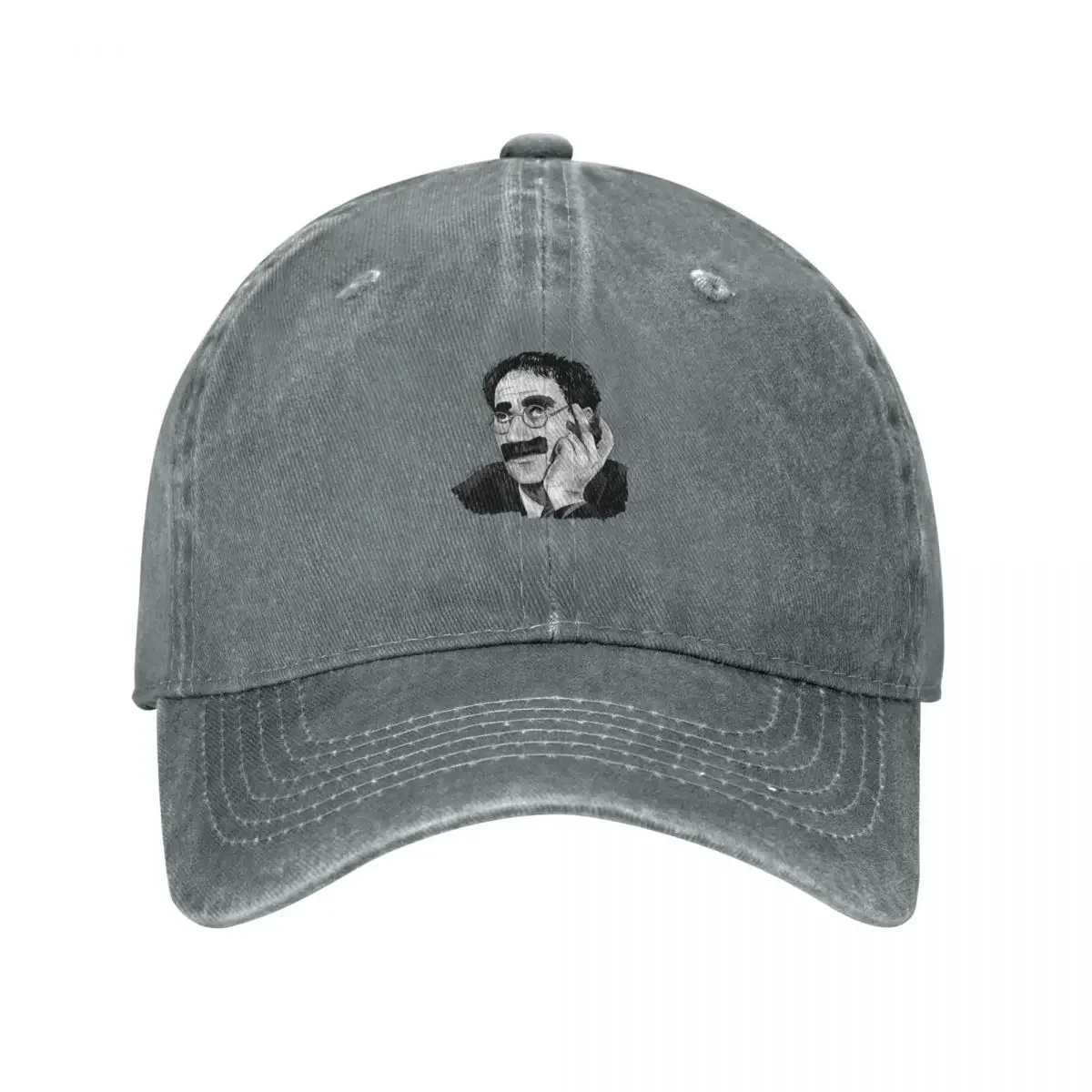 

Groucho Marx Portrait Illustration by Burro Baseball Cap Luxury Brand Sunhat hiking hat Hat Man Luxury Golf Women Men's
