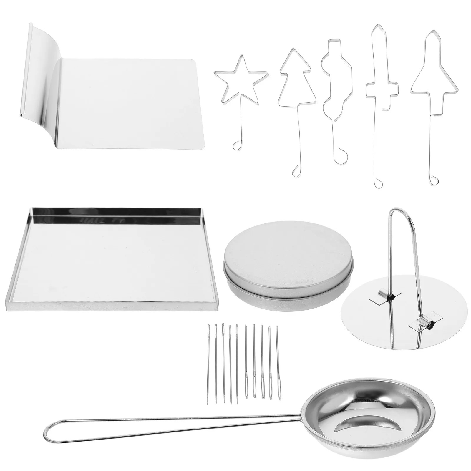 

1Set Korean Sugar Candy Making Tools Multi-Shape Stainless Steel Baking Molds Rocket Star Tree Candy Molds Holiday Party Easter