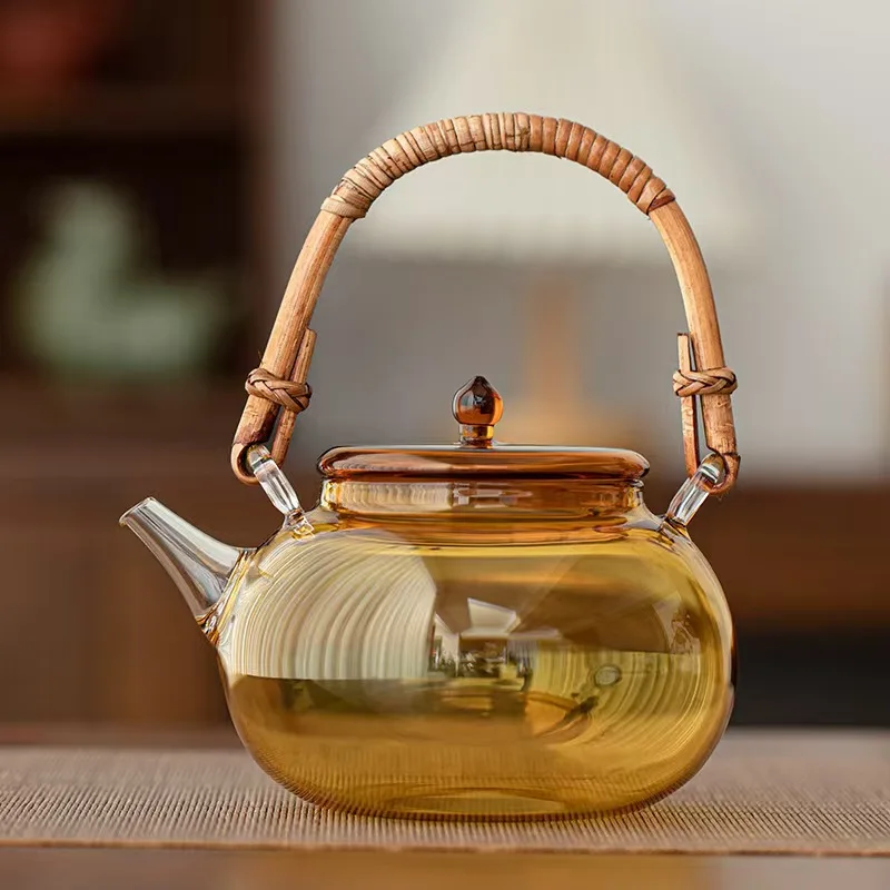 Glass Boiling Teapot Large Capacity Heat Resistant Tea Making Set Home Tea Ware for Electric Ceramic Cooker Brewing Tea