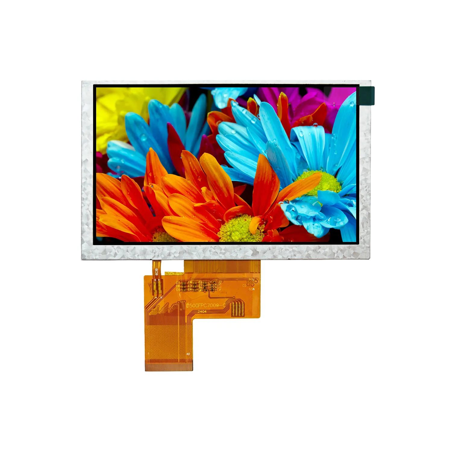 5.0 Inch IPS TFT LCD Module Display 800x480 Resolution 24 Bit RGB Mode Interface 40Pins Free Viewing Direction