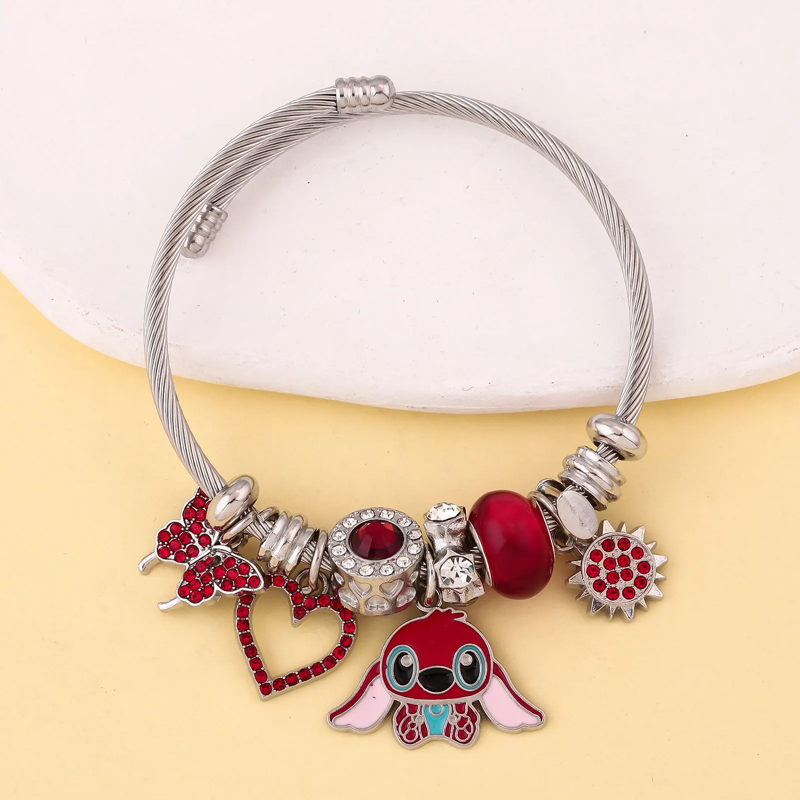 أساور ديزني ليلو وستيتش الملاك الساحرة للزوجين، إكسسوارات جميلة لمحبي هدايا عيد الميلاد وعيد الميلاد #5