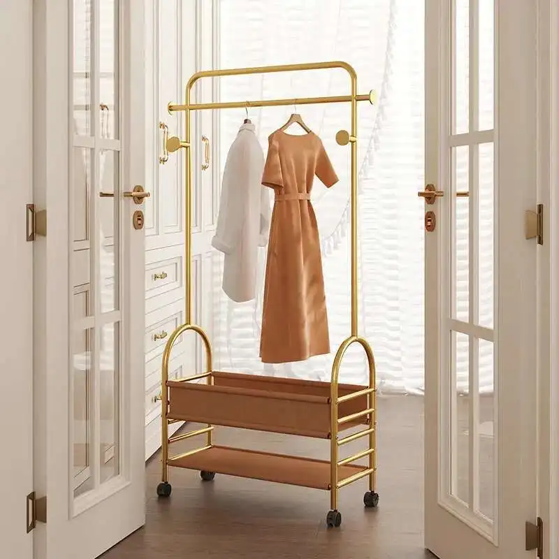 

Luxury Bag Hanger Commercial Clothing Boutique Double Hanger Designer Perchiro De Pie Hallway Furniture