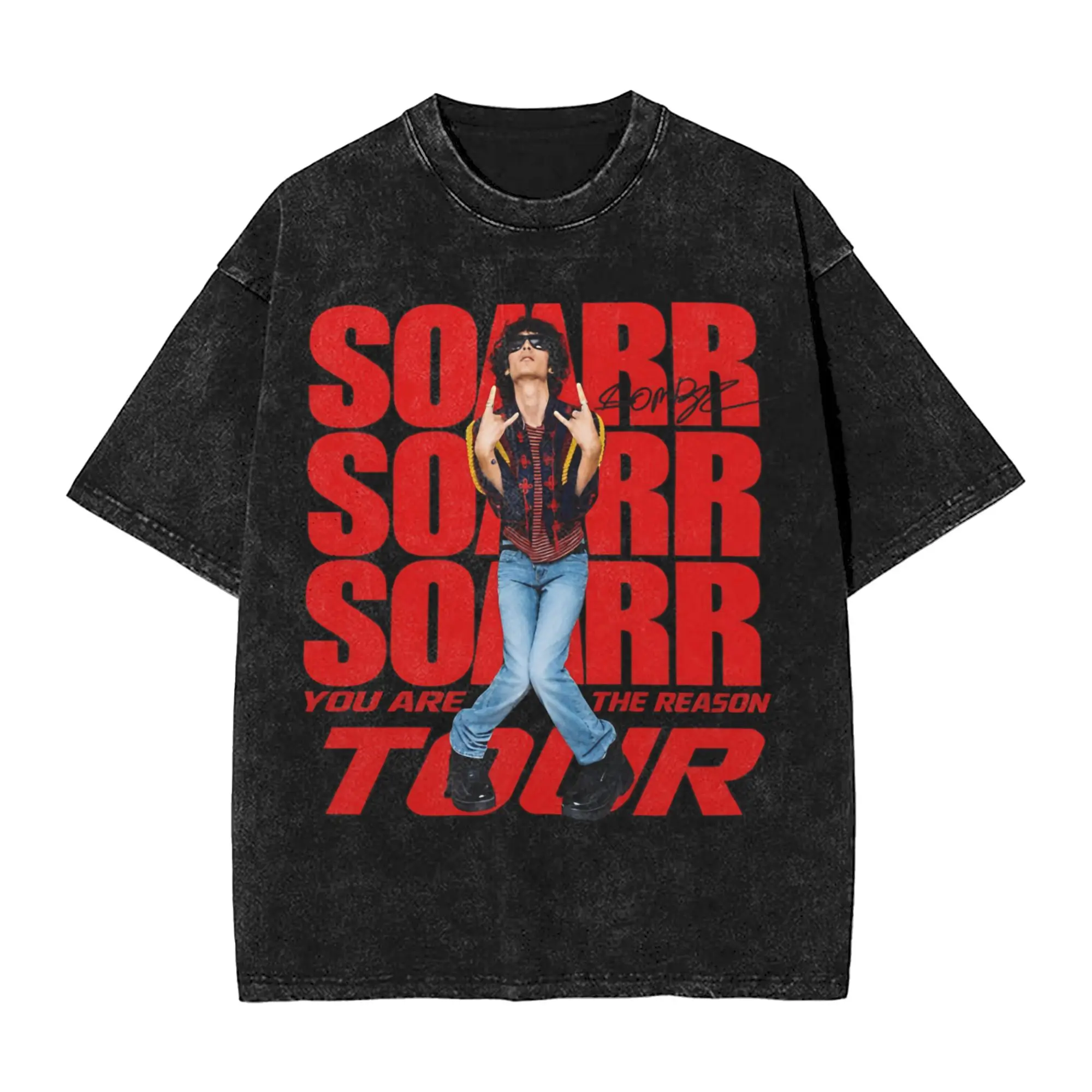 Sombr Youare The Reason World Tour 2026-2027 Merch Washed T Shirt Men Women Streetwear Hip Hop T-Shirts Summer