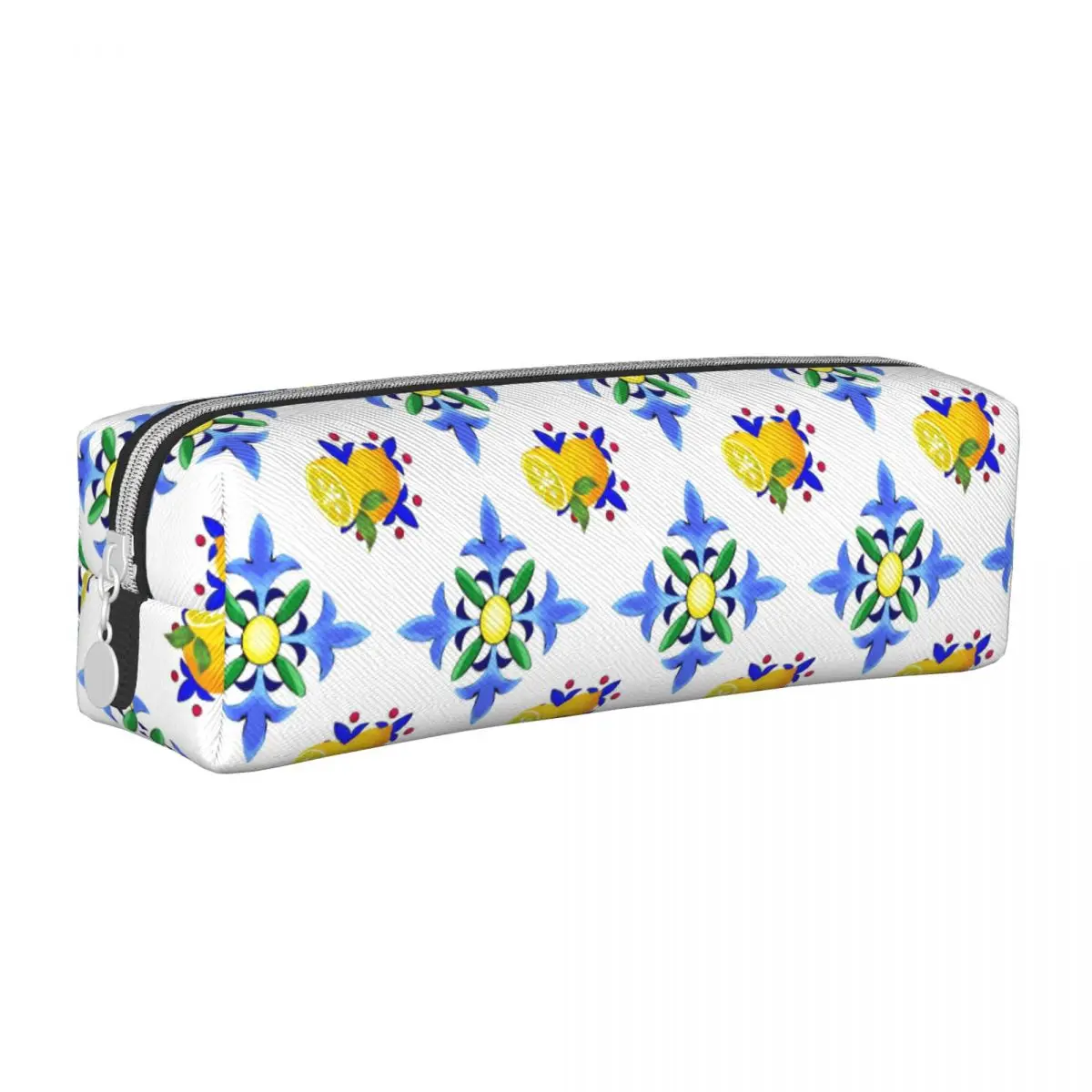 

Majolica,Lemons,Sicilian Tiles,citrus,flowers,tiles,summer Pencil Cases Big Capacity Pen Bags Pen Box Pencil Pouch Cosmetic bag