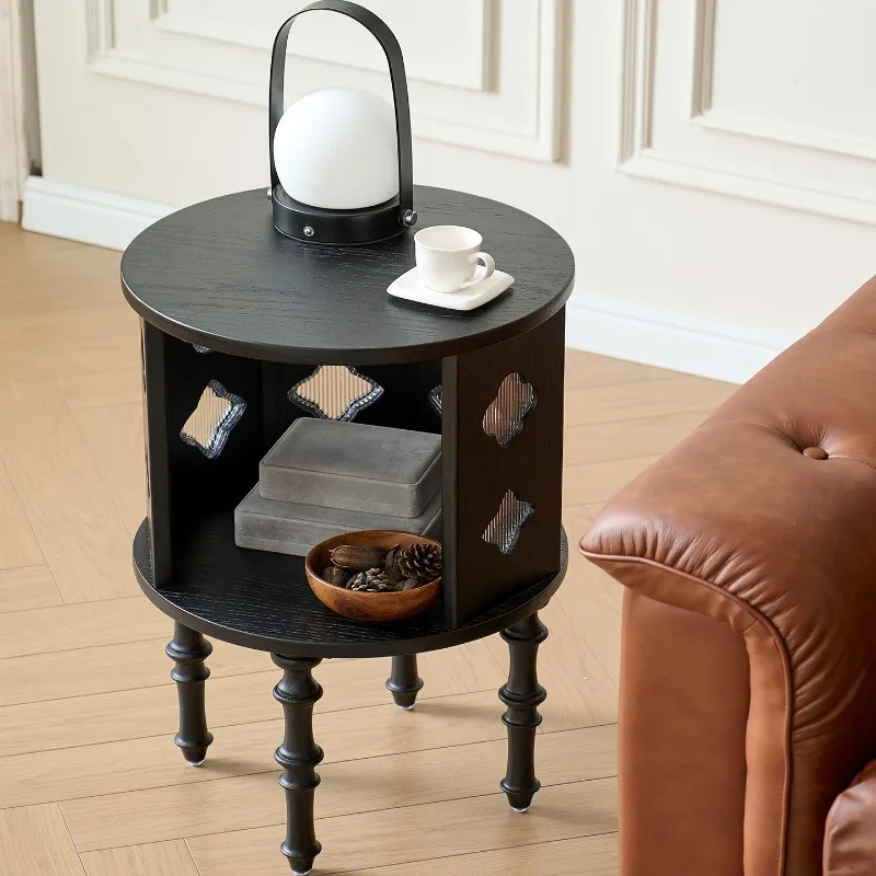 Medieval style side few solid wood retro small table sofa  cabinet four-leaf clover corner few teafew