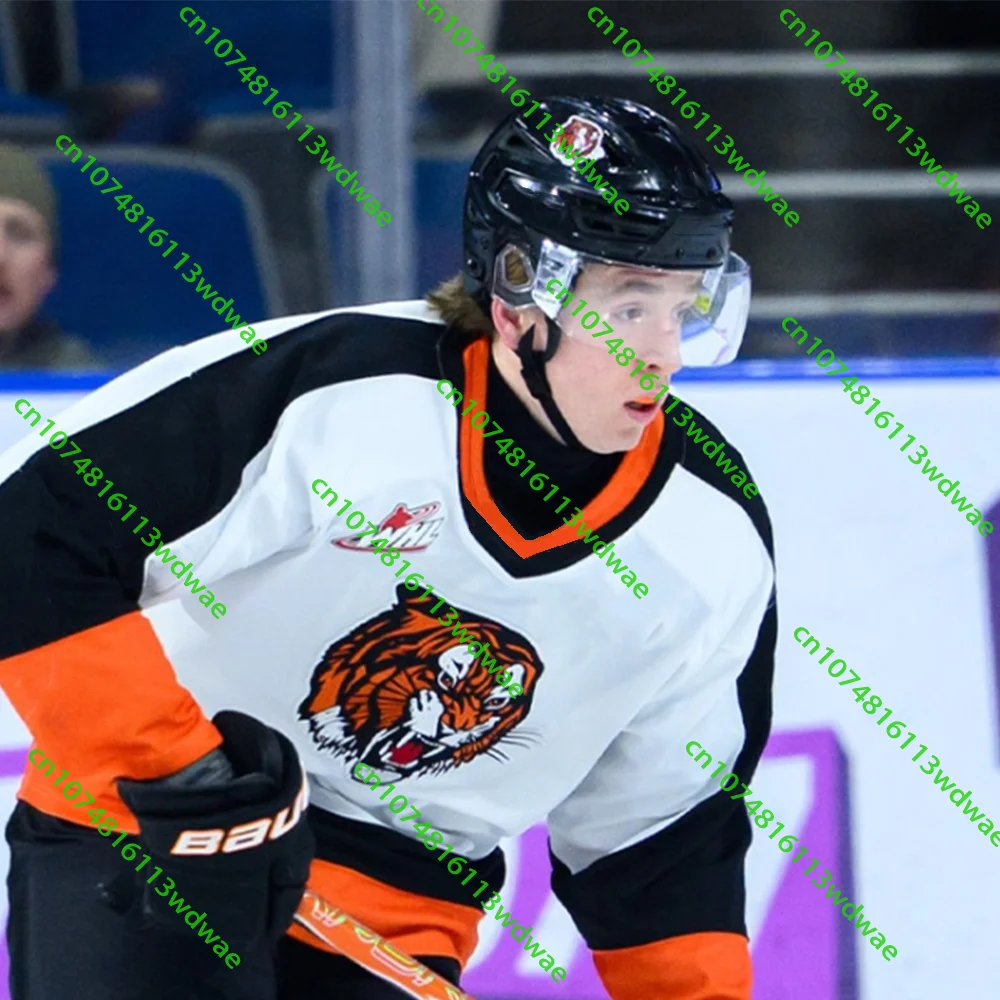 New 26/27 Canada Medicine Hat Tigers Hockey Competition Jersey Mens Long Sleeves Tee Breathe Adult 3D Print Sport Cycling shirt