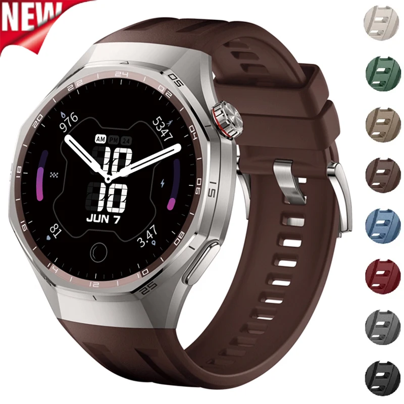 

Ремешок без зазоров, совместимый с Huawei WATCH GT6Pro 46 мм, официальные мягкие силиконовые регулируемые спортивные ремни для GT6Pro 46 мм