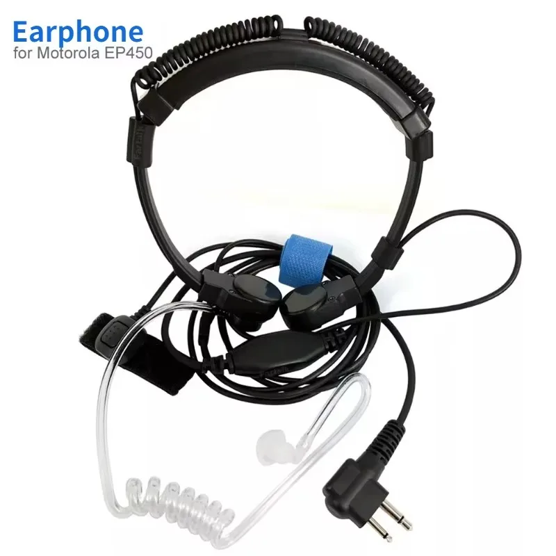 

Finger PTT MIC Air Tube Throat Earpiece Headset Microphone for Motorola 2-Pin GP300 CT150 CT450 CP040 CP200 EP450 Two Way Radio