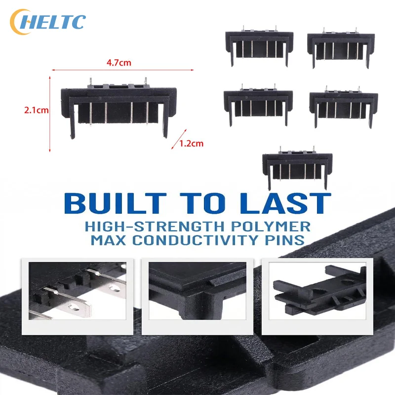

5Pcs 21V Li-Ion Battery Power Tools Charger Connector Terminal 4 Pin For Power Tool Battery Accessories