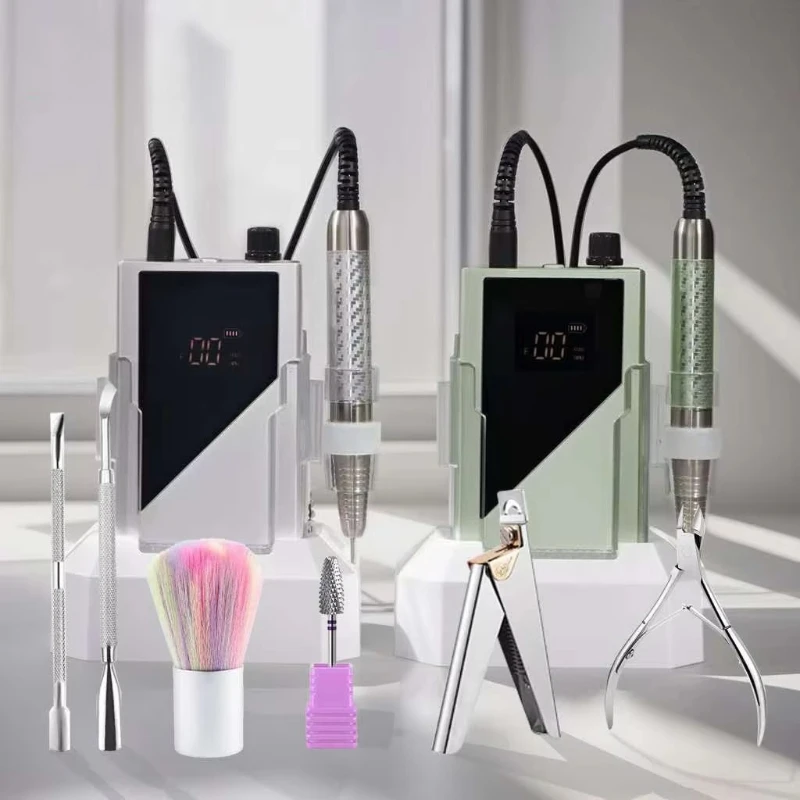 

Portable Rechargeable 40000RPM Nail Drill Set Brushless Motor with E-File Steel and Metal Profesional Nail Drill Machine