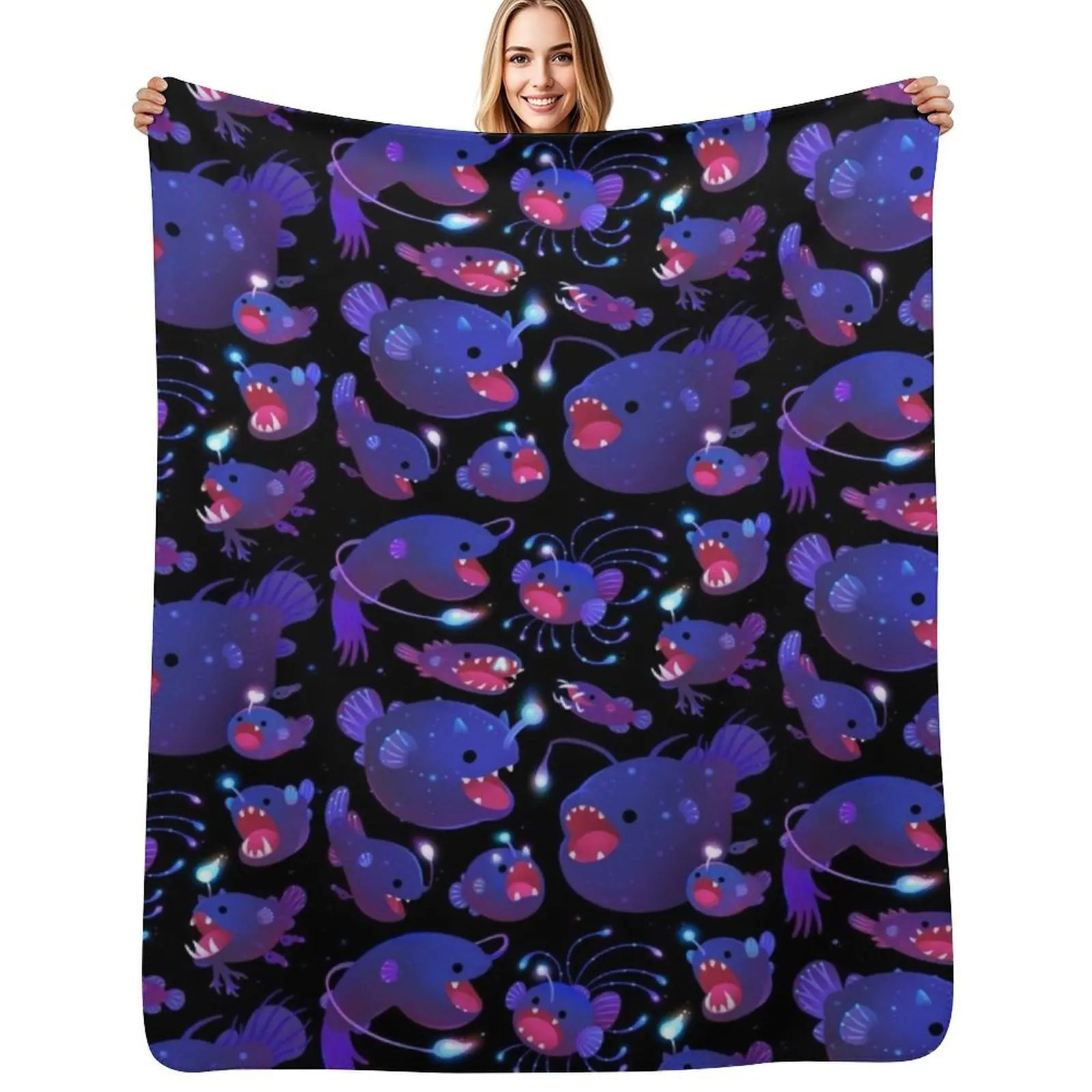Seadevil Throw Blanket Warm Throw Blanket Gift for Anniversary