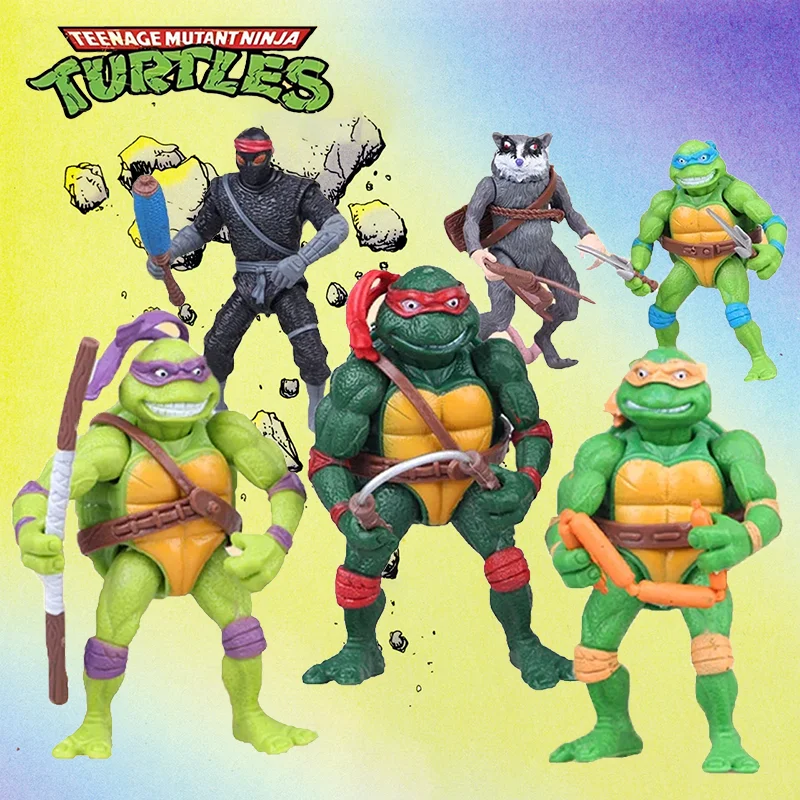 

6Pcs/set TMNT Action Figure Anime Teenage Mutant Ninja Turtle Figuras Toy NECA PVC Collection Model Gift for Children Decoration