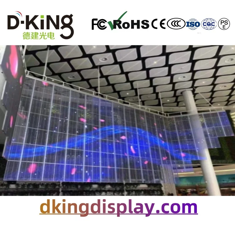 High Quality Indoor P3.9*7.8 Rental Transparent LED Display Screen 500*1000mm LED Video Wall