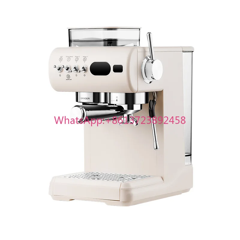Semi-Automatic Espresso Machine – 20Bar Pressure With Built-in Grinder, Cold & Hot Brew Dual Extraction, Compact For Ho