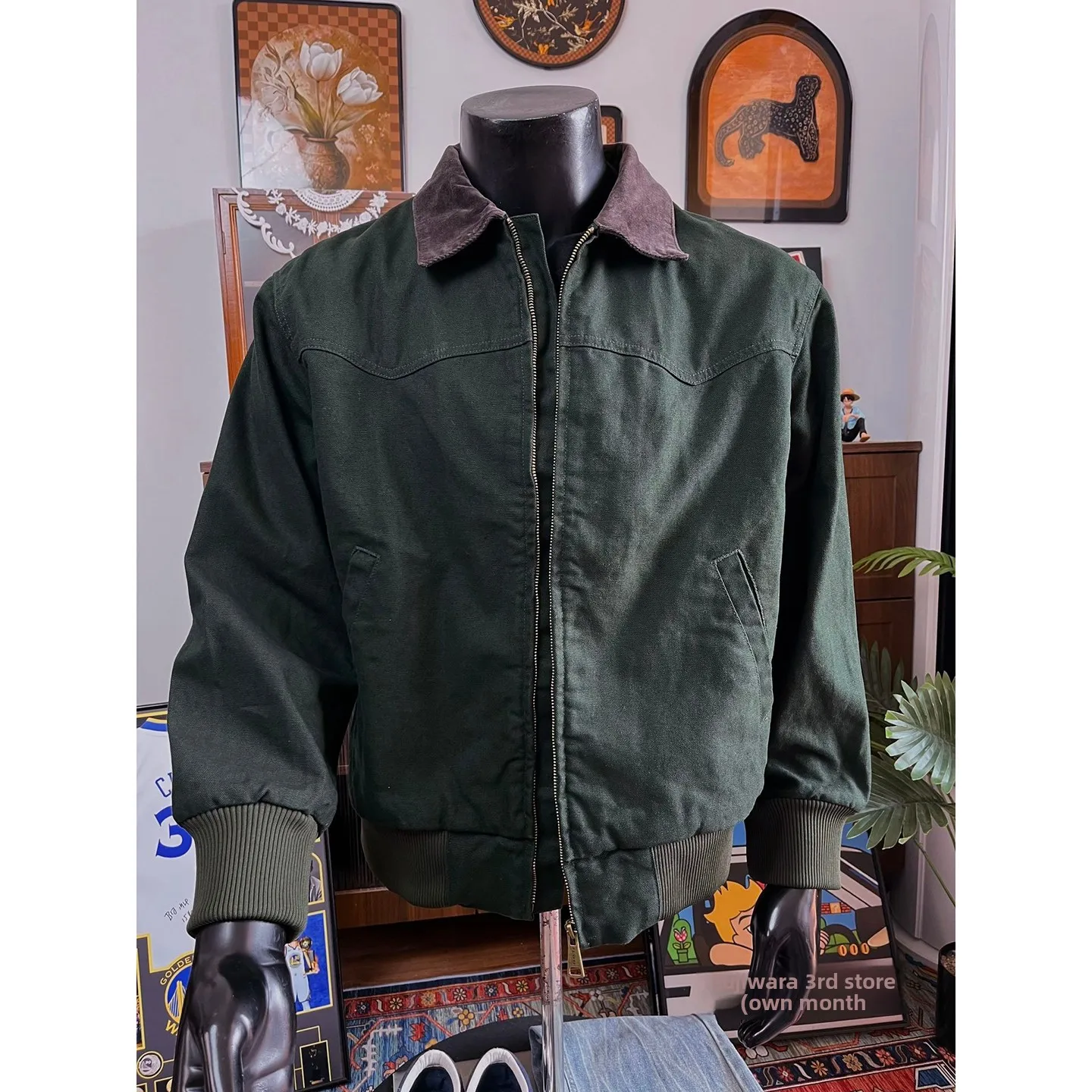 

Мужская рабочая куртка Green Collar Splice, новинка осени 2025, в американском ретро-стиле Детройт, с декоративными клипсами на плечах, модная, свободного кроя, однотонная