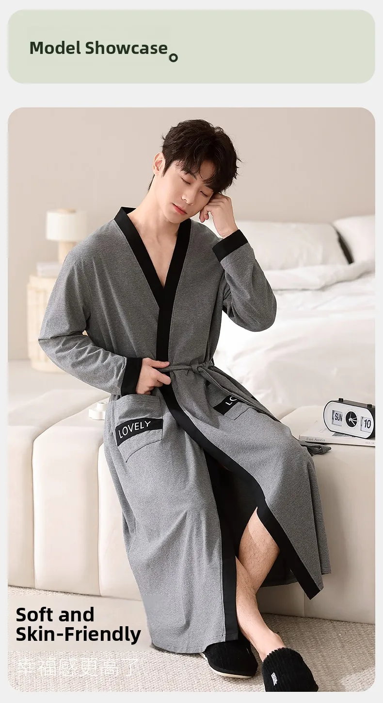 Bata para hombre de manga larga
