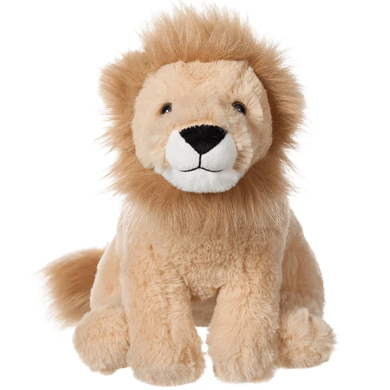 快適なぬいぐるみライオン人形、男の子と女の子のための睡眠のお供、柔らかいぬいぐるみ枕玩具（アプリコットラム製）