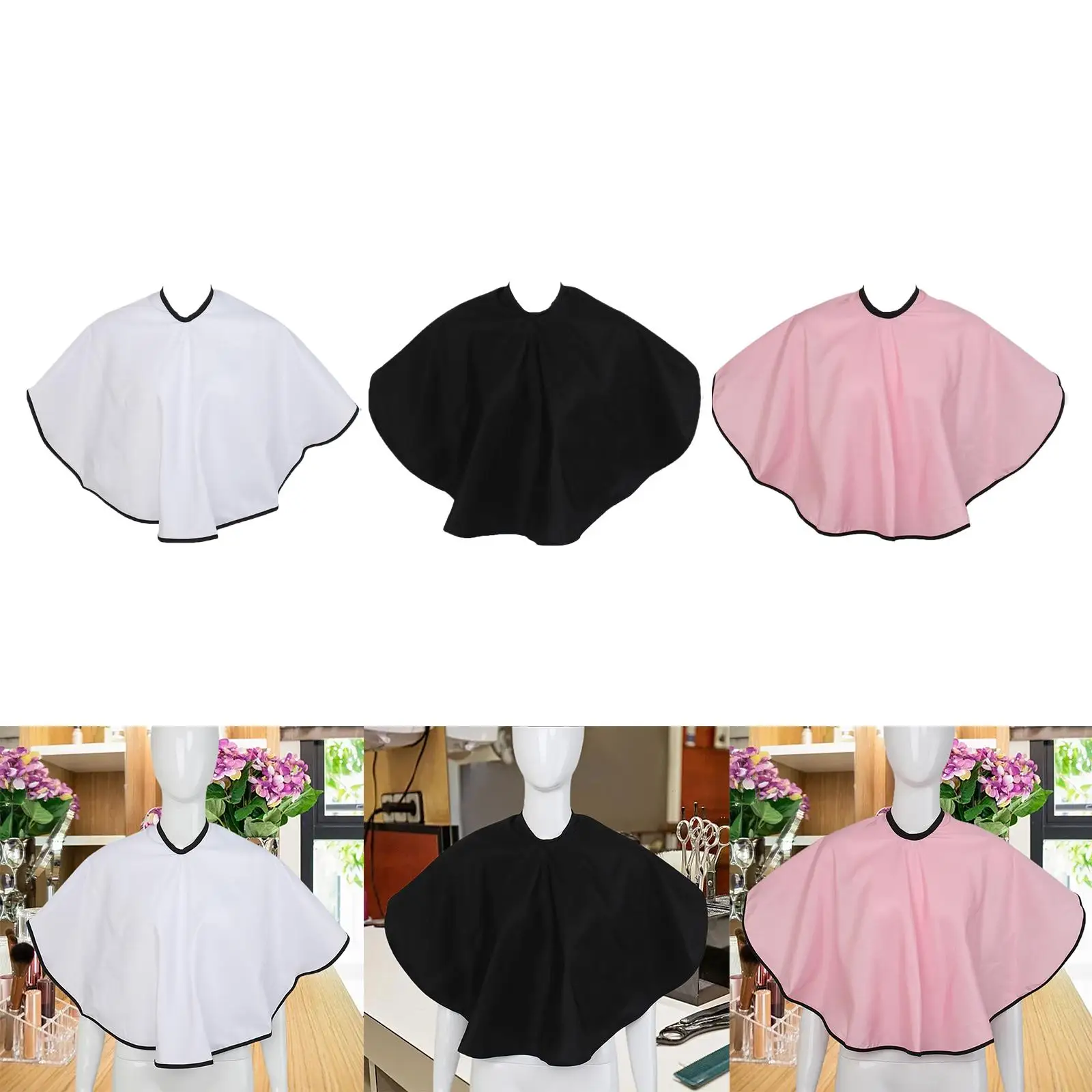 Salon Barber Cape Short Makeup Cape Makeup Apron for Hair Cutting Dyeing Hair Beauty Hair Color Hair Styling Hairdressing