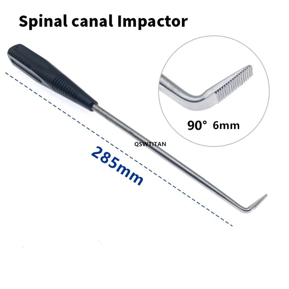 Spinal canal impactor for orthopedic surgical instruments