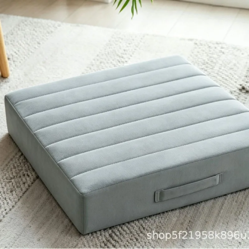 Thickened Detachable Yoga Mat, Meditation Mat Office Chair Square Cushion Floor Tatami Mat Handle Movable Yoga Equipment