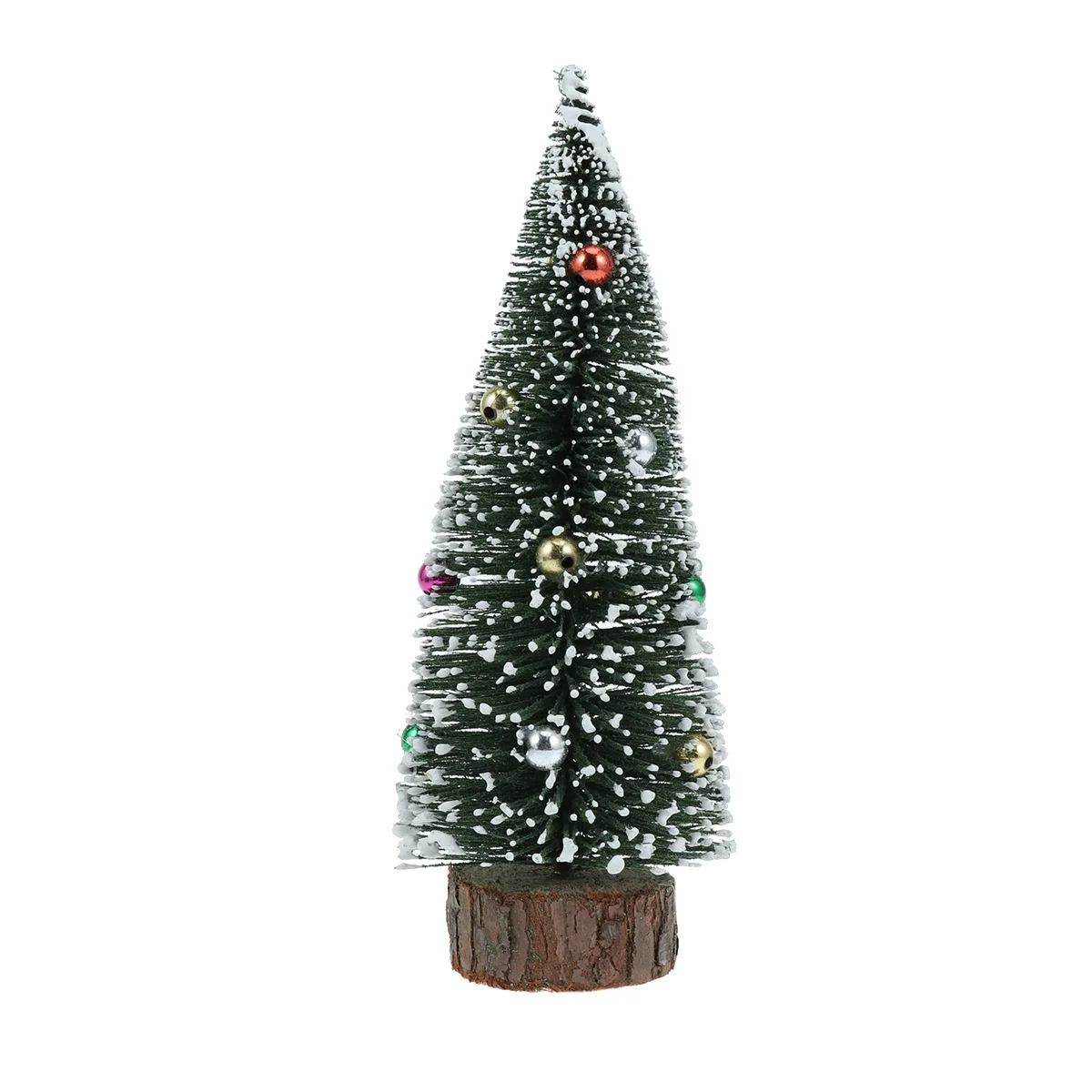 

Colorful Bead Mini Christmas Tree 20cm Sisal Yarn Desktop Tree Decor for Home Store Office Festive Holiday Decoration