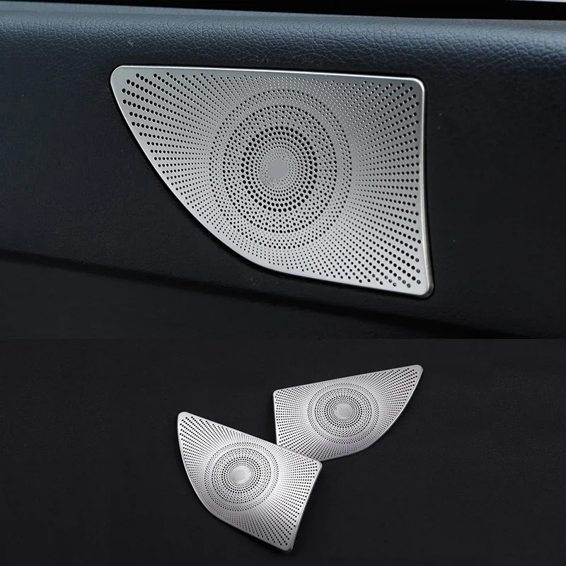 

Car Door Audio Trim Cover Speaker Decorate Stickers For Mercedes Benz E Class E350 E500 E550 Cabriolet CGI Coupe W207 C207 A207