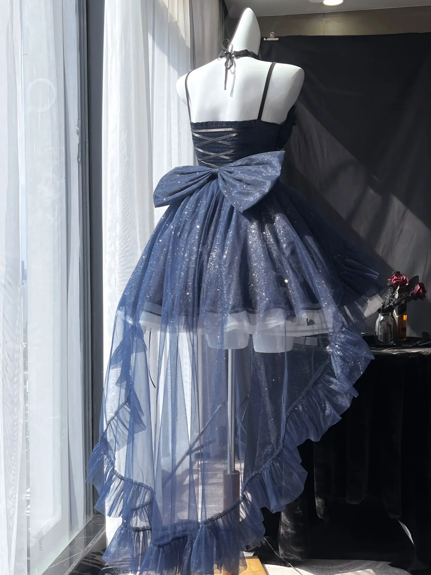 Blue Light Formal Dress Skirt Cute Trailing Heavy Industry Pettiskirt