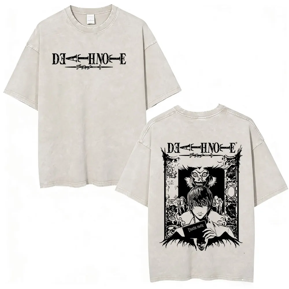 Camisetas Vintage con Estampado de Anime Death Note Ryuk Yagami, Camisetas de Algodón para Hombre y Mujer, Camisetas de Moda Hip Hop de Manga Corta