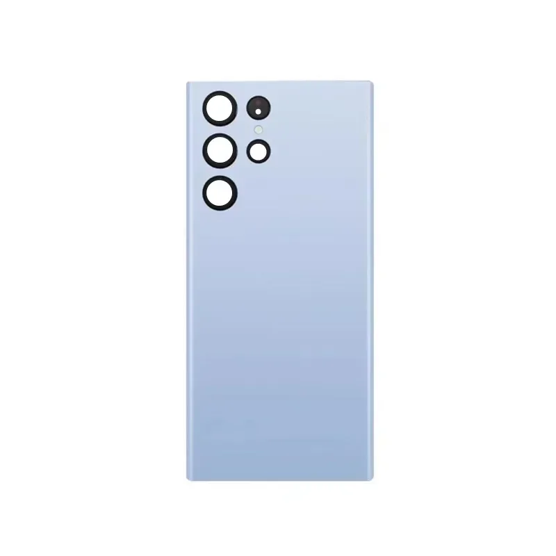 S23Ultra الإسكان لسامسونج غالاكسي S23 الترا 6.8 "زجاج البطارية الغطاء الخلفي إصلاح استبدال باب الهاتف الخلفي + عدسة الكاميرا