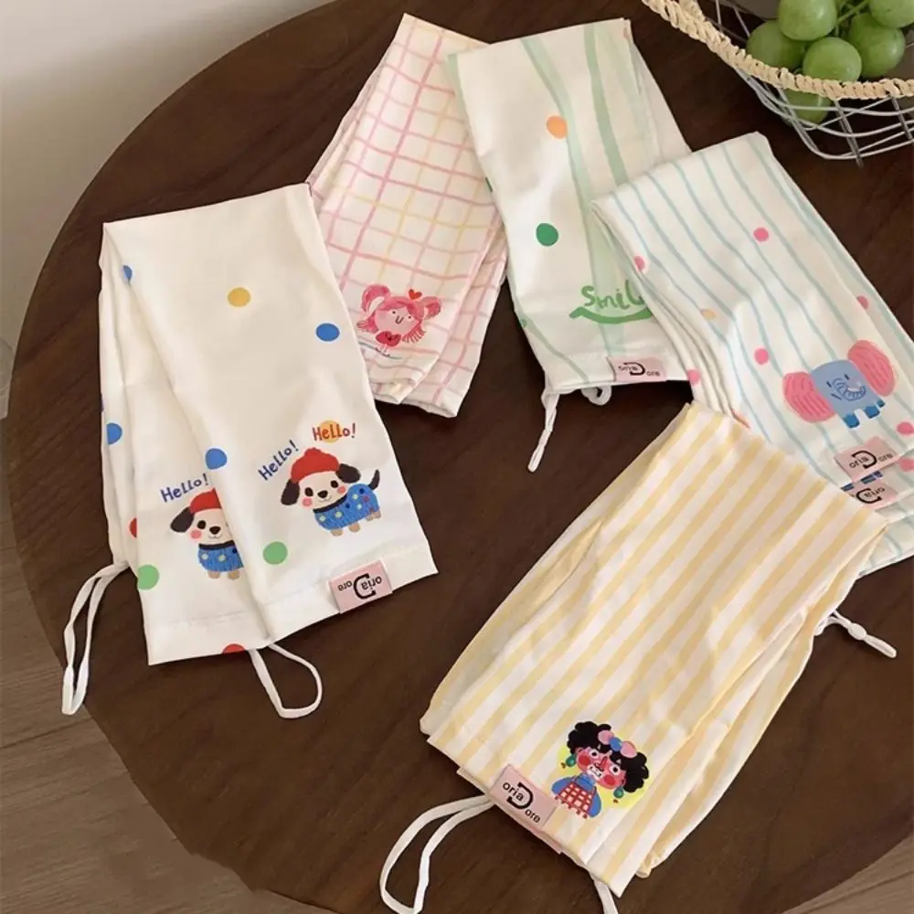 

Thin Anti-UV Cartoon Ice Silk Sleeves Loose Cute Sunscreen Sleeve UV Insulation Sun Protection Cycling Gloves Women