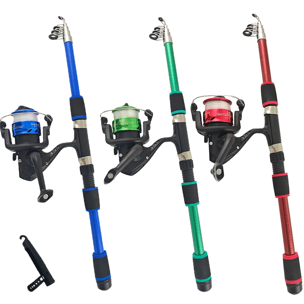46Pcs Telescopic Fishing Rod Reel Combo, Portable Full Tackle Kit for Beginners Kids Freshwater Saltwater view 6