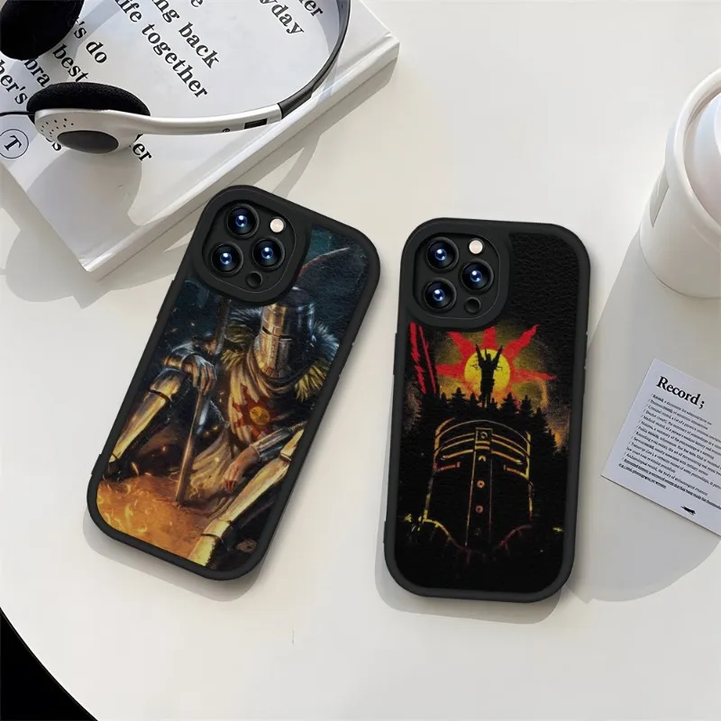 Praise The Sun Dark Souls Phone Case Black For IPhone 11 14 13 12 Pro Max Mini Xs X Xr 7 8 Plus SE2020 Leather Silicone Coque