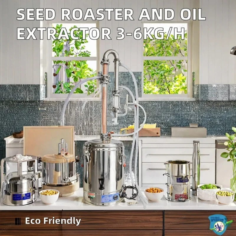 

DIY Essential Oil & Hydrosol Distiller, Small Stainless Steel Extractor for Soap Skincare Making