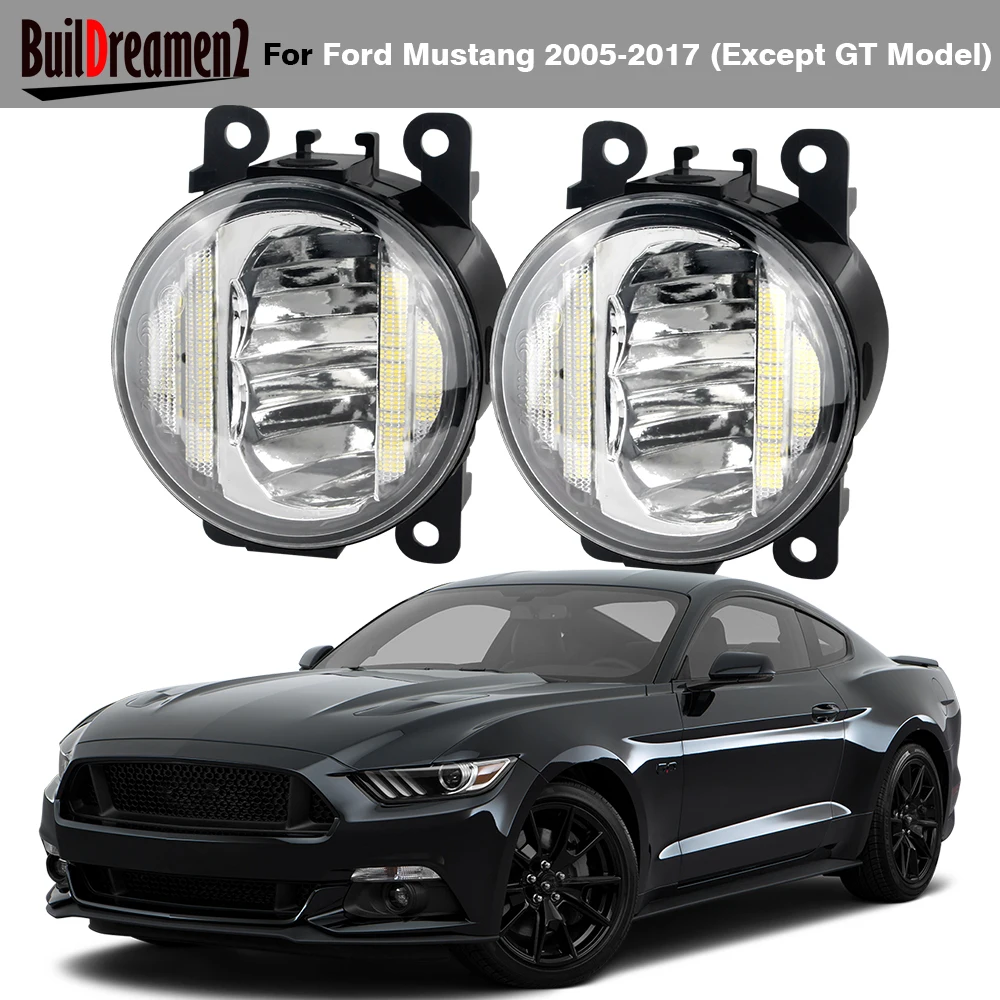 2 X 30W 8000LM Car Front LED Fog Light Daytime Running Lamp DRL H11 Accessories For Ford Mustang 2005-2017 (Except GT Model)