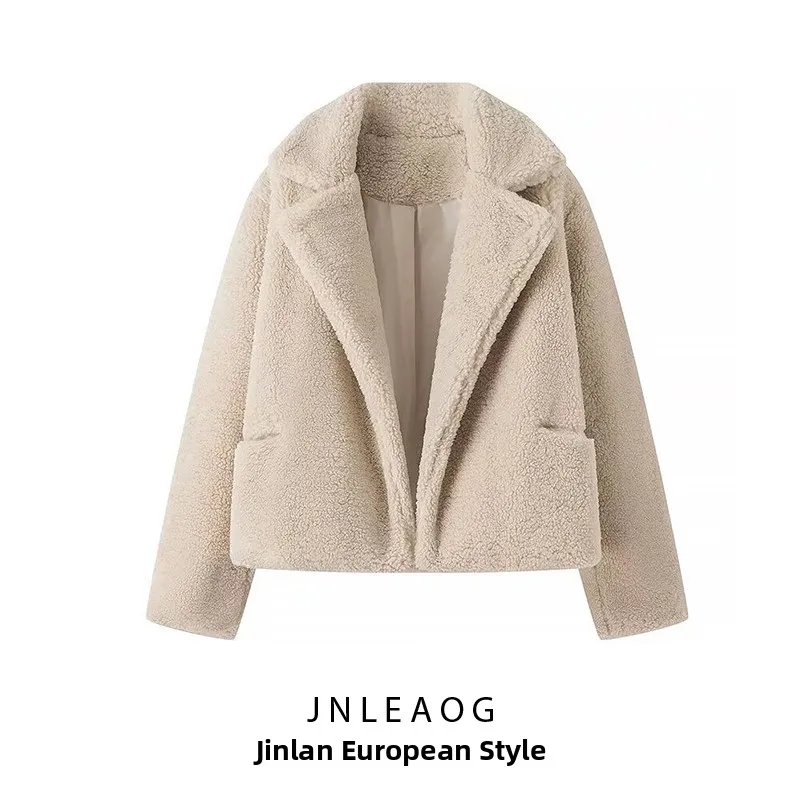 

JNLEAOG Autumn New Fashion Street Style Women's Coat Barley Fiber Casual Versatile Stylish Windproof Short Outerwear