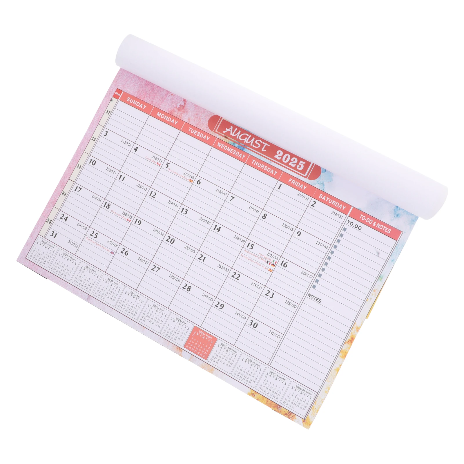 

18 Month Wall Calendar Book for Organizing Office Plan Stylish English Layout Surface Suitable Home Schools Year Full