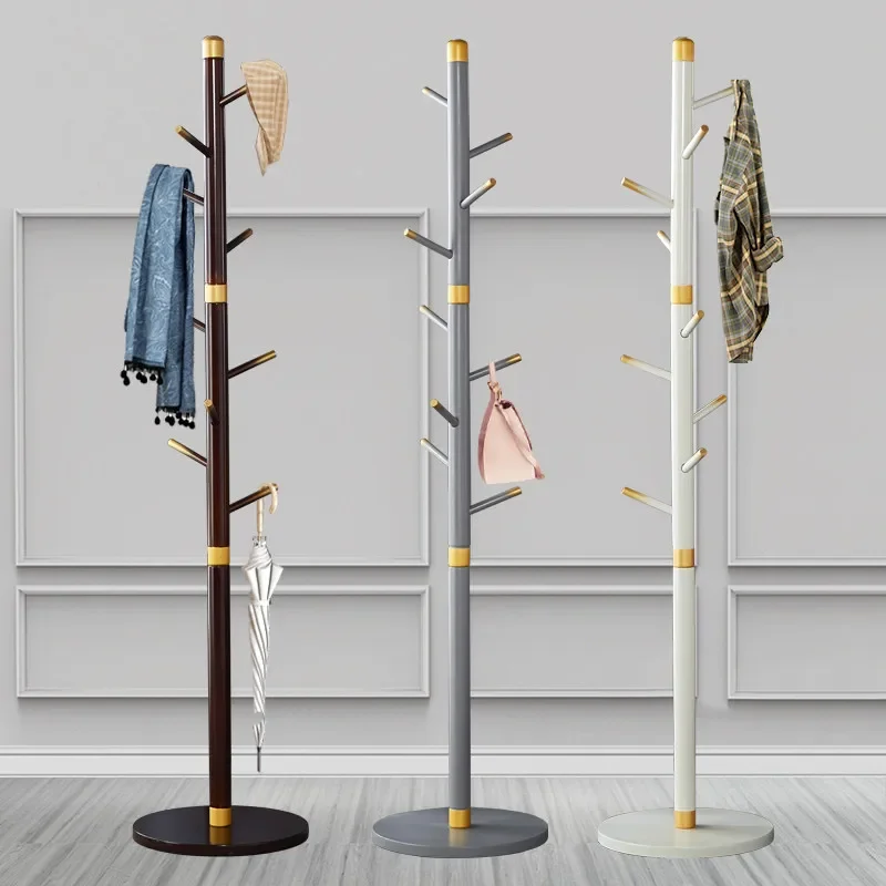 Bedroom hanger floor room new Chinese solid wood simple modern Nordic coat rack hanger living room hanger