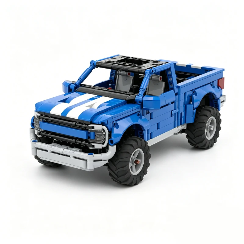 NEW 982Pcs Ford F150 Static Pickup Truck Model Building Blocks Diy Assembly Toy Gift For Collection Display And Car Enthusiasts