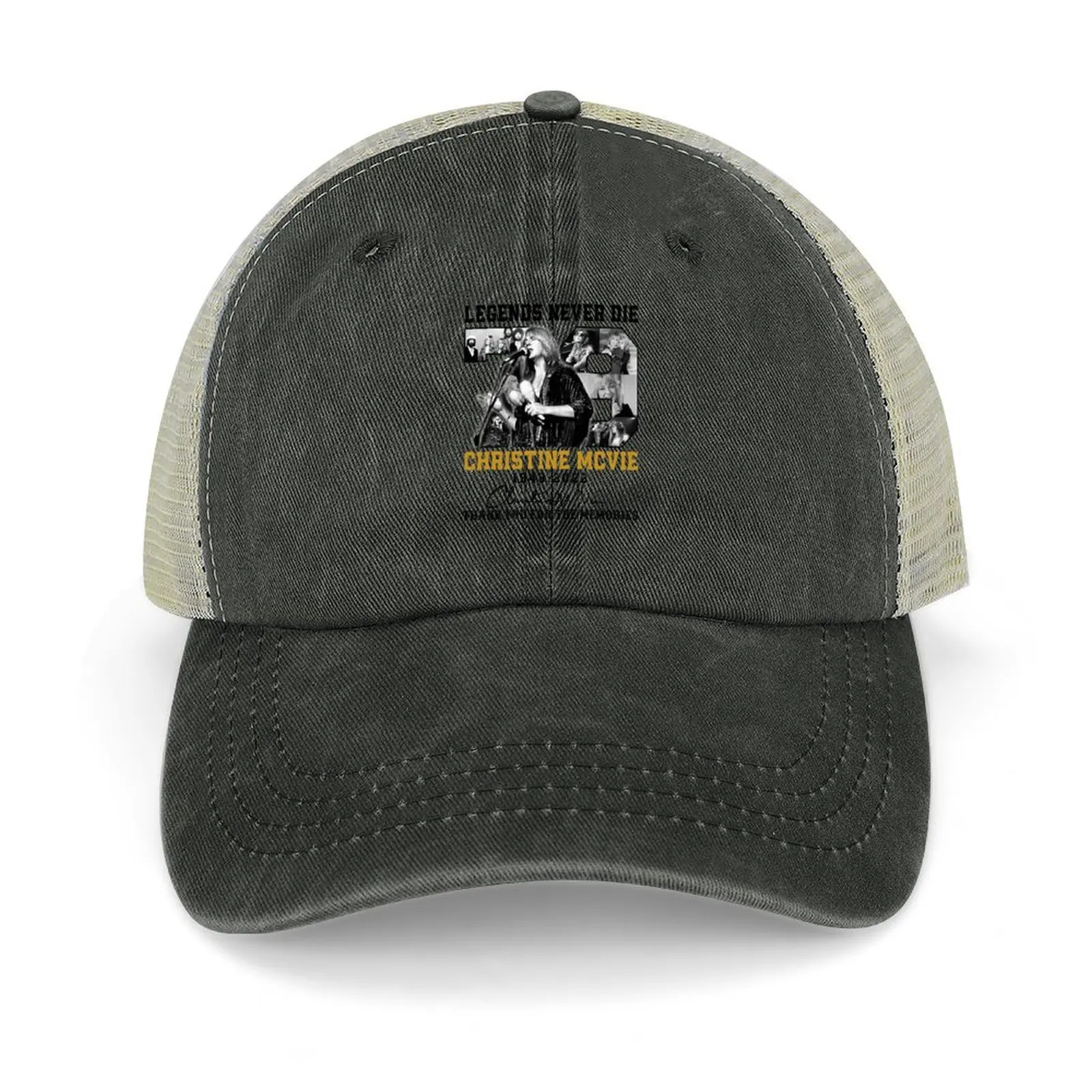 

Christine McVie Perfect Legends Never Die R.I.P Signature Retro Vintage Rock Pop Music Baseball Cap