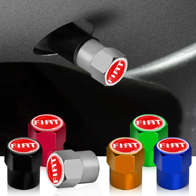 4Pcs Auto Wheel Tire Valve Air Stem Cap Duust Covers Car Accessories for Fiat Ducato 500 500L Lancia Musa Panda Grande Punto