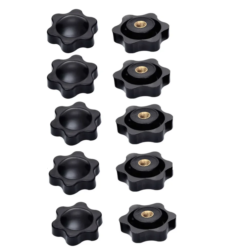 10pcs Plum Hand Tight Nut Star Mechanical Thumb Nut Clamping Knob Hand Nut Star Knob Nuts Special Star-shaped Design