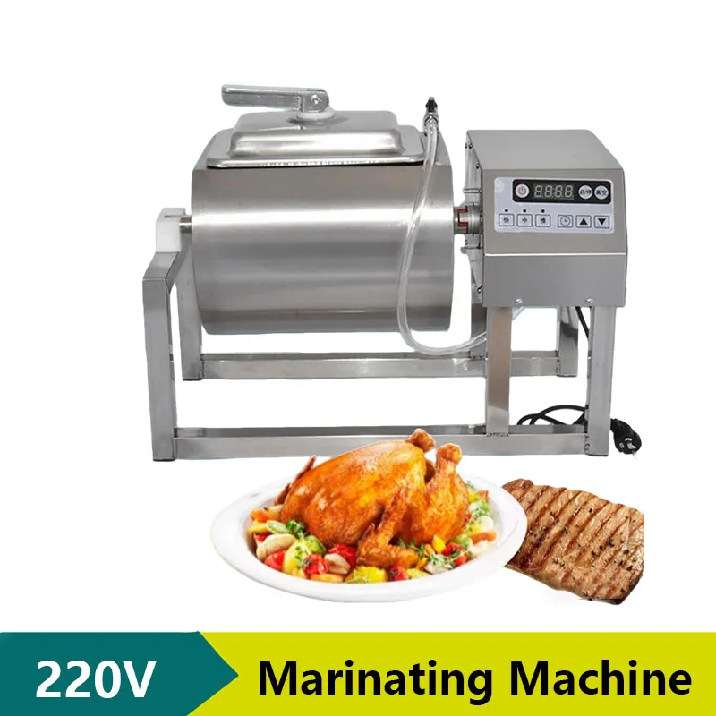 Marinero al vacío comercial, máquina de vaso de carne de 18L, máquina de marinar y salado con sincronización, vaso ajustable de tres velocidades marinado