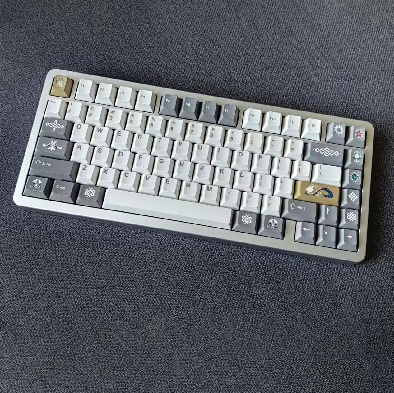 Bra PBT original five-sided sublimation keycap mechanical keyboard customized full set with rainy75