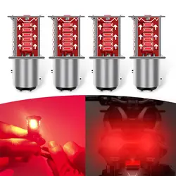 4 PCS Car 1157 LED Brake Light Bulb, Double Contact BAY15D Running Water 4014-30SMD Plug and Play Light Bulb Replacement